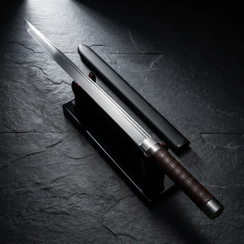 Handmade — Attack on Titan Ultrahard Steel Blade Replica Leather Grip - 1