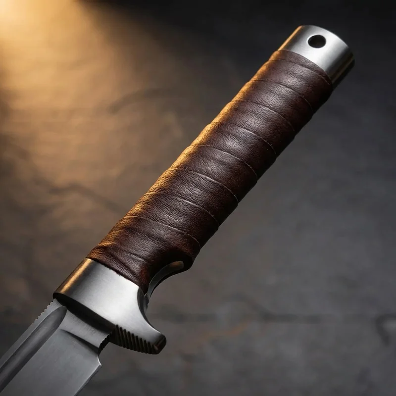 Handmade — Attack on Titan Ultrahard Steel Blade Replica Leather Grip - 3