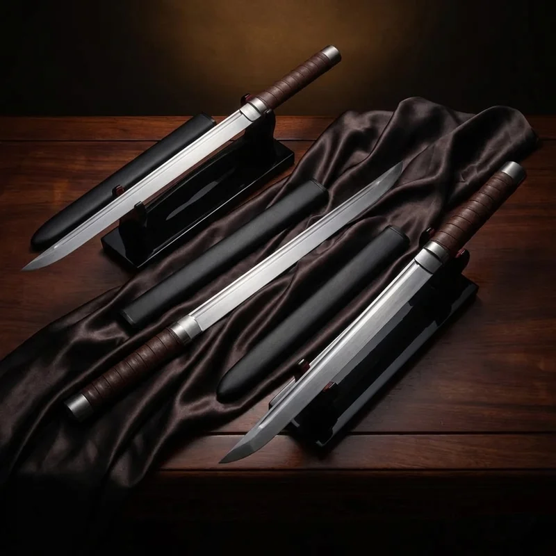 Handmade — Attack on Titan Ultrahard Steel Blade Replica Leather Grip - 6