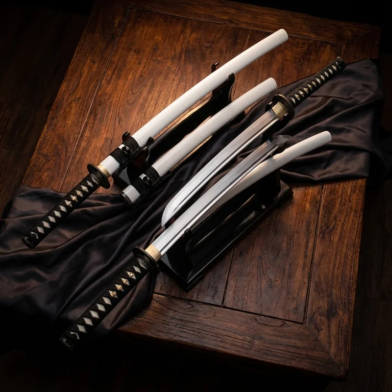 Musashi — Zoro Wado Ichimonji One Piece Katana 1045 Steel White Saya - 6