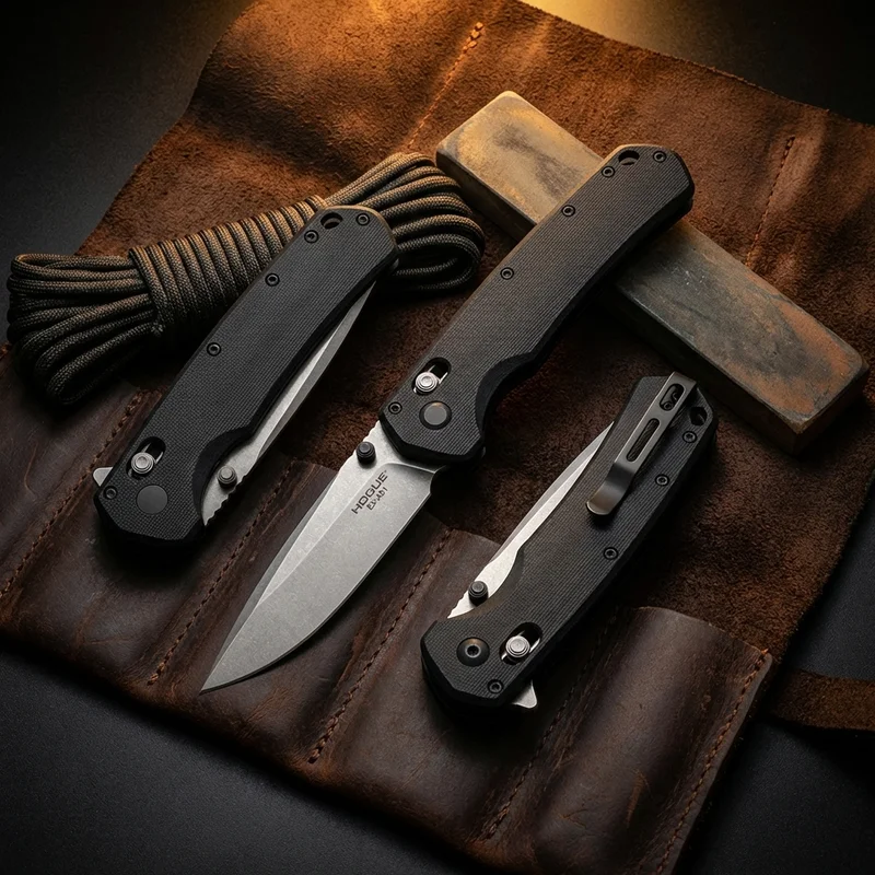 Hogue EX-A01 — CPM154 Automatic Knife Black G10 Handle - 6