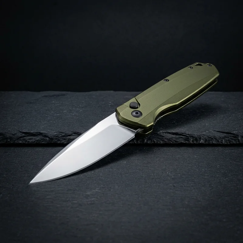Kershaw Launch 7 — CPM154 Automatic Knife Olive Aluminum Handle - 1