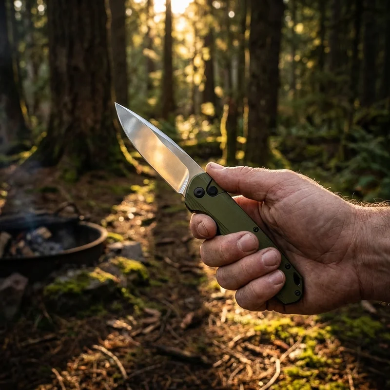 Kershaw Launch 7 — CPM154 Automatic Knife Olive Aluminum Handle - 5