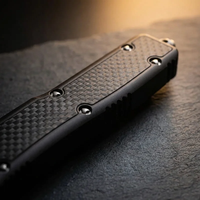 Microtech Ultratech — Elmax OTF Automatic Knife Carbon Fiber Inlay - 3