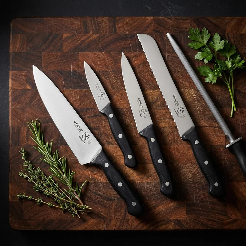 Mercer Culinary — Genesis Forged Bread Knife German Steel 25cm Ergonomic Handle - 6