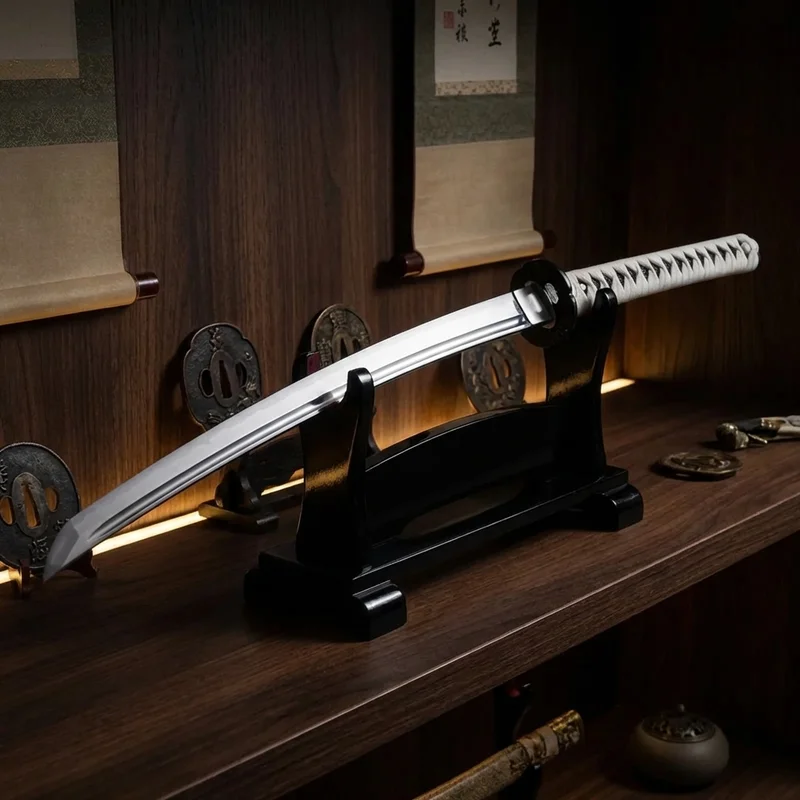 Thaitsuki Nihonto — Roiyaru Battle Ready Katana 1075 Steel Rayskin Tsuka - 5