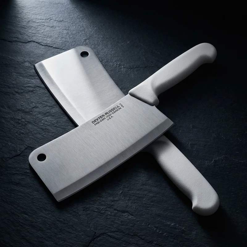 Dexter-Russell Sani-Safe — High-Carbon Butcher Cleaver 20cm White Handle - 1