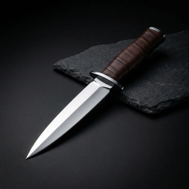 Böker Magnum — Medieval Dagger 440A Stainless Steel Leather Wrapped Handle - 1