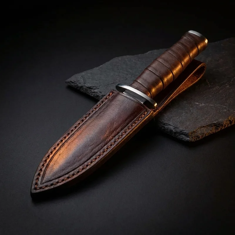 Böker Magnum — Medieval Dagger 440A Stainless Steel Leather Wrapped Handle - 4