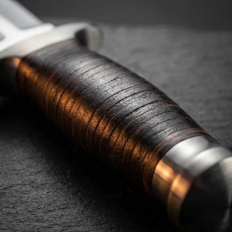 Gil Hibben — Shadow Dagger 420J2 Stainless Steel Leather Grip Handle - 3