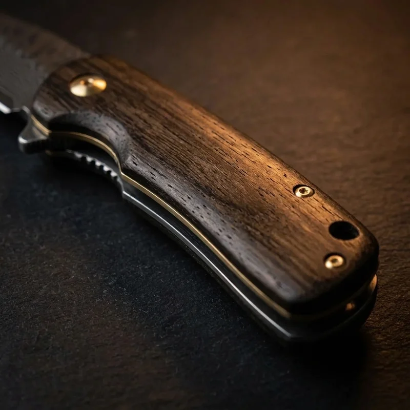 Miyabi Black 5000MCD — Damascus Folding Knife VG-10 Core Birch Handle - 3