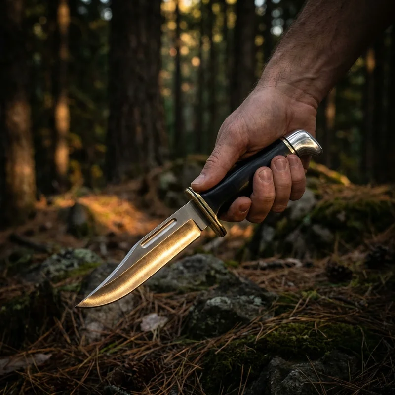 Buck 119 Special — 420HC Stainless Hunting Knife Phenolic Handle Brass Guard - 5