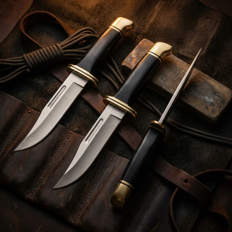 Buck 119 Special — 420HC Stainless Hunting Knife Phenolic Handle Brass Guard - 6