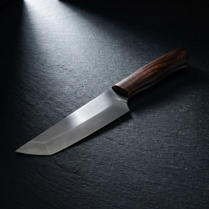 Citadel Tanto — Hand-Forged Carbon Steel Japanese Fixed Blade Rosewood Handle - 1