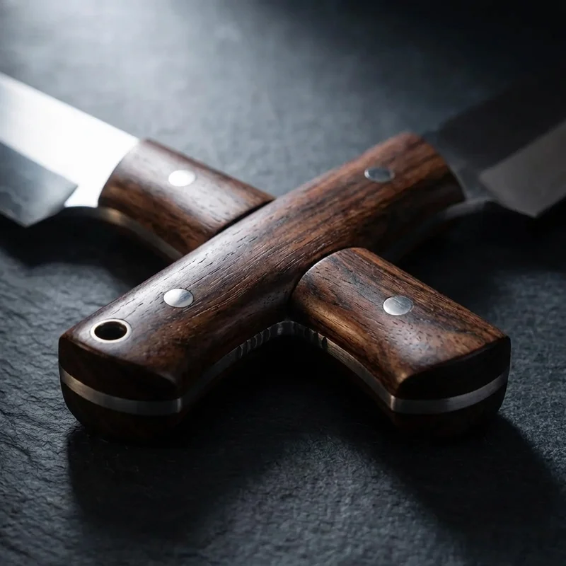 Citadel Tanto — Hand-Forged Carbon Steel Japanese Fixed Blade Rosewood Handle - 3