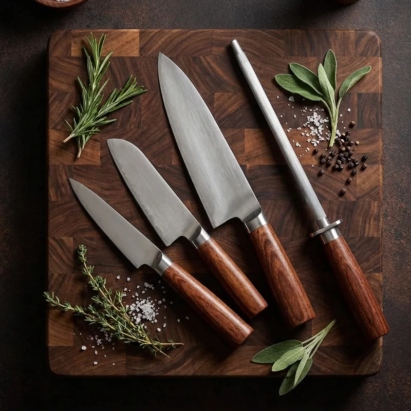 Miyabi 4000FC — Koh Gyutoh Japanese Kitchen Knife 20cm FC61 Steel Mahogany Handle - 6