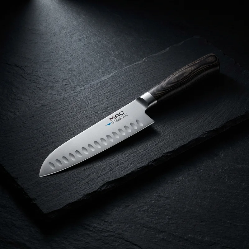 MAC Professional — Hollow Edge Santoku Japanese Knife 17cm Molybdenum Steel - 1