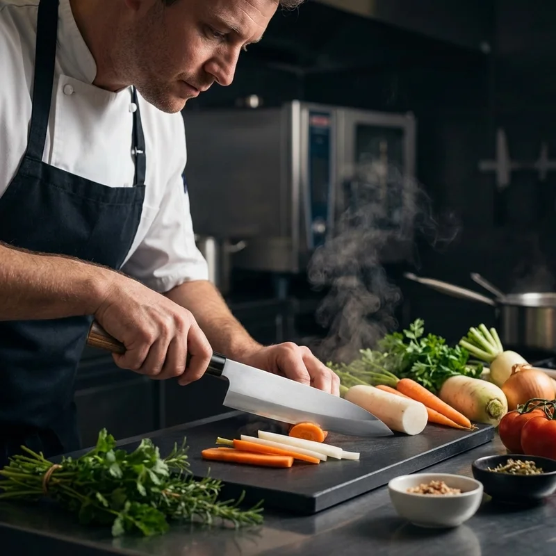 Yoshihiro — Blue Steel #2 Deba Japanese Kitchen Knife 16.5cm Magnolia Handle - 5