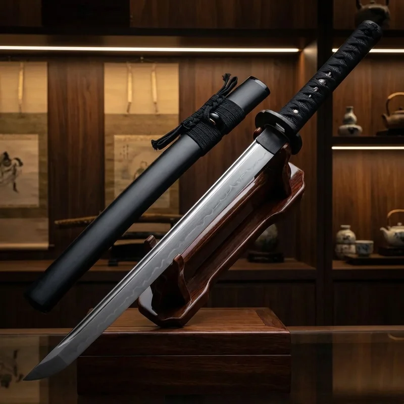 Hanwei — Raptor Shinogi-Zukuri Japanese Katana T10 Steel Iron Tsuba - 5