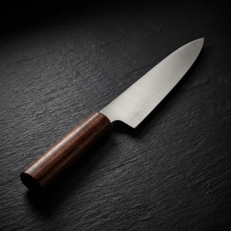 Robert Herder K1 — Carbon Steel Kitchen Knife 16cm Cherry Wood Handle - 1