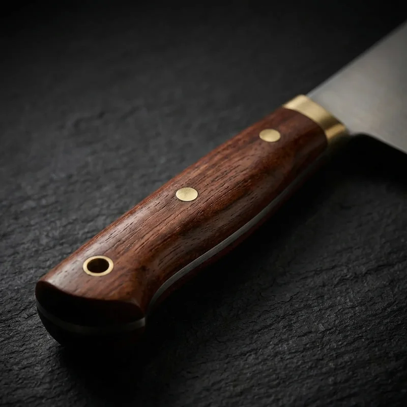 Robert Herder K1 — Carbon Steel Kitchen Knife 16cm Cherry Wood Handle - 3
