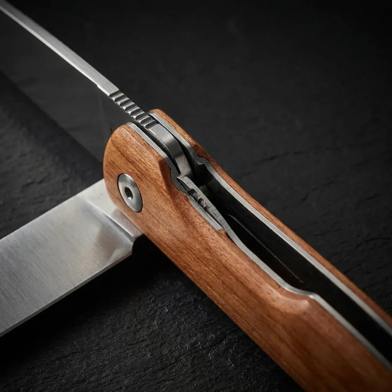 Robert Herder K1 — Carbon Steel Kitchen Knife 16cm Cherry Wood Handle - 4