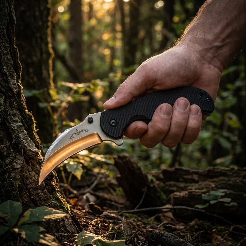 Emerson — Super Karambit Folding Knife 154CM Steel Textured G10 Handle - 5