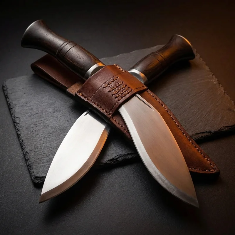 Himalayan Imports — Ang Khola Kukri Hand-Forged Carbon Steel Rosewood Handle - 4