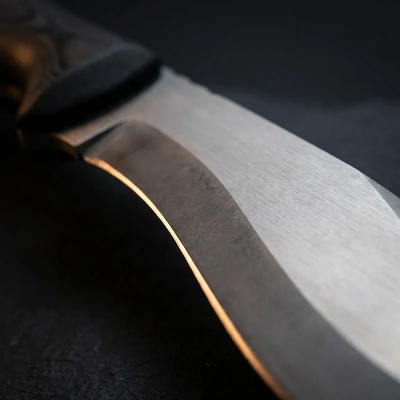 Ontario OKC — Kukri Knife 5160 Carbon Steel Black Micarta Handle - 2