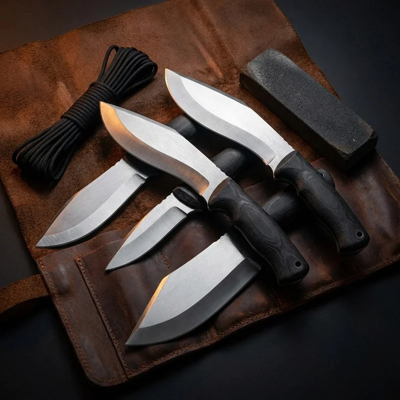 Ontario OKC — Kukri Knife 5160 Carbon Steel Black Micarta Handle - 6