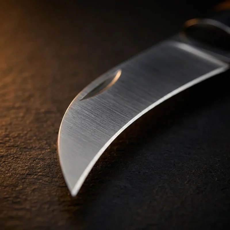 Maserin — Mushroom Foraging Knife Stainless Steel Olive Wood Handle with Brush - 2