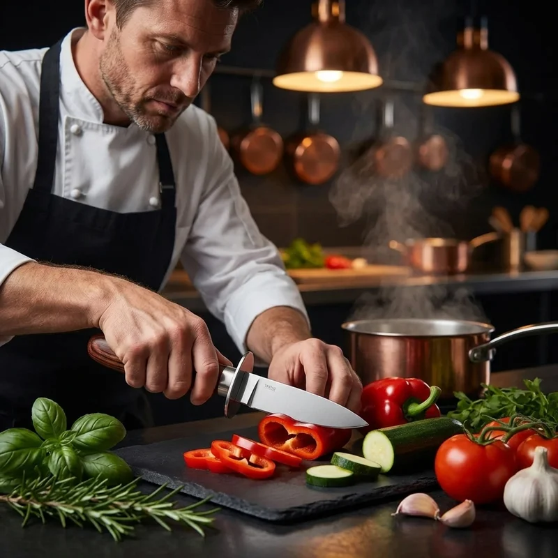 Déglon — Professional Oyster Knife Rosewood Handle with Guard - 5