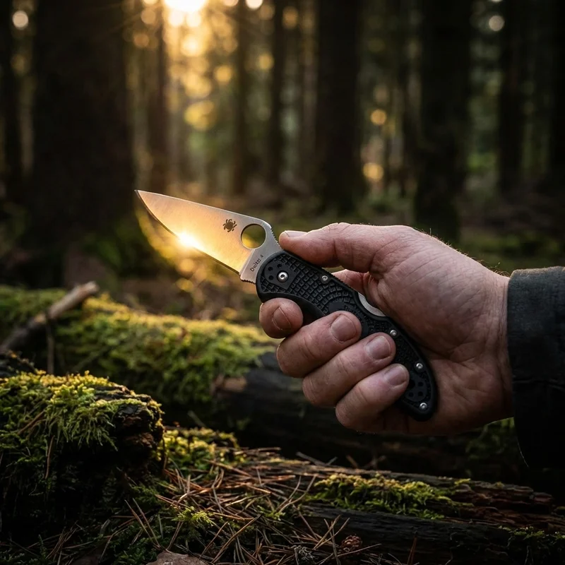 Spyderco Delica 4 — VG-10 Folding Pocket Knife FRN Lightweight Handle - 5