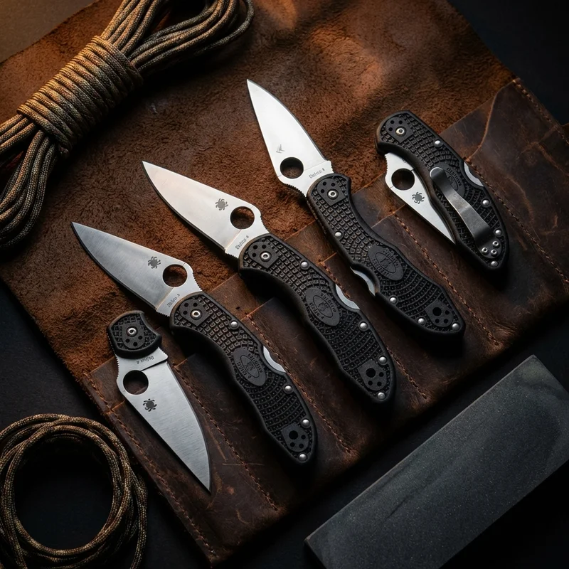 Spyderco Delica 4 — VG-10 Folding Pocket Knife FRN Lightweight Handle - 6