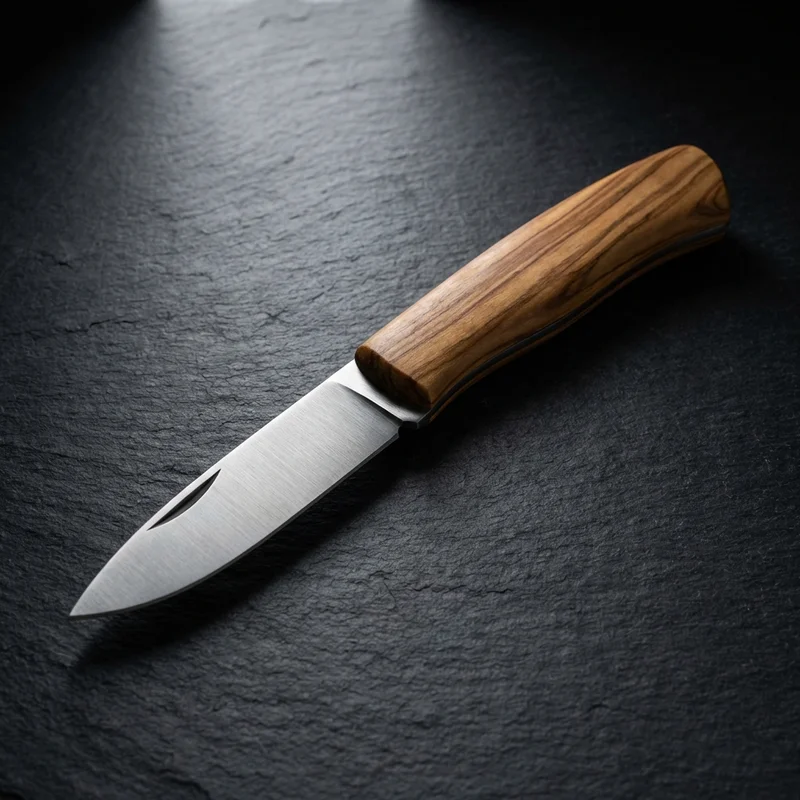 Tina 685 — Budding Pruning Knife Olive Wood Handle - 1