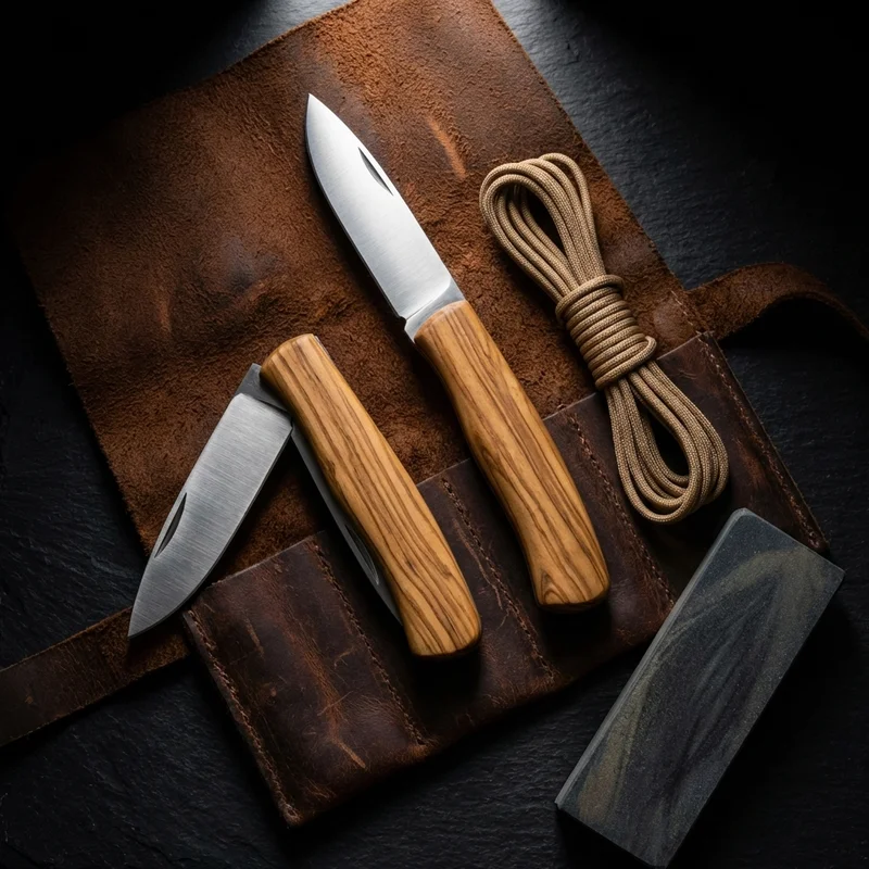 Tina 685 — Budding Pruning Knife Olive Wood Handle - 6