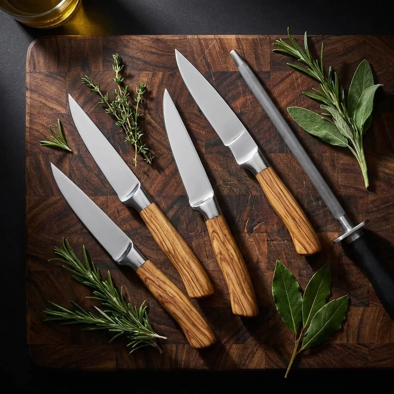 Laguiole en Aubrac — Forged Steak Knife Olive Wood Handle - 6