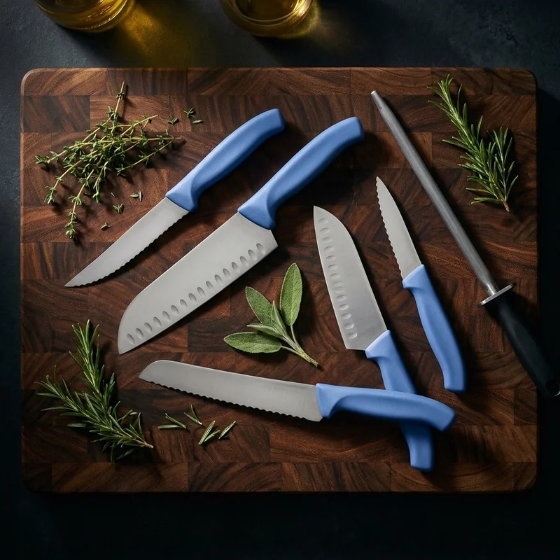 Victorinox Swiss Modern — Wavy Edge Steak Knife Cornflower Blue - 6