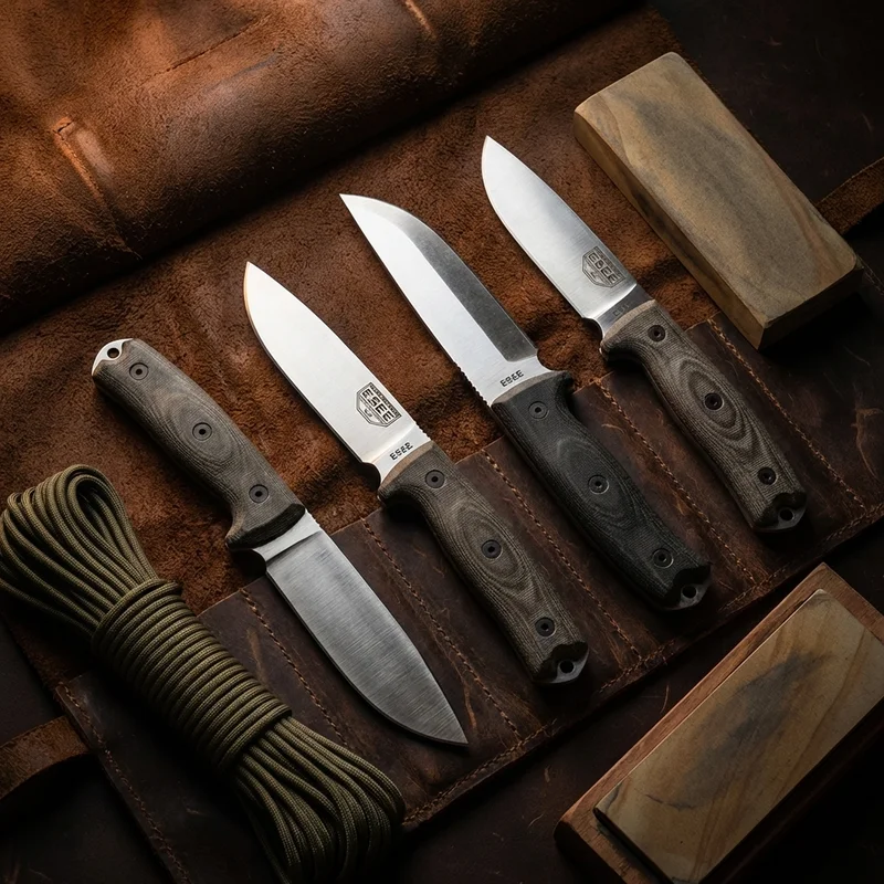 ESEE 6P — 1095 Carbon Steel Survival Knife Micarta Handle - 6