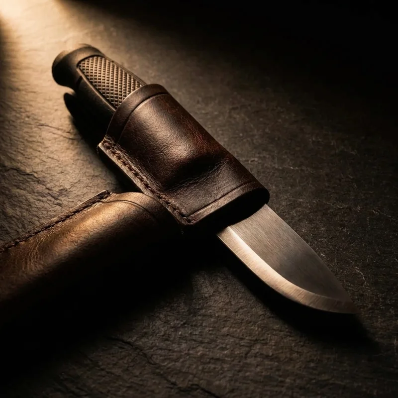 Mora Garberg — Carbon Steel Full-Tang Survival Knife Leather Sheath - 4