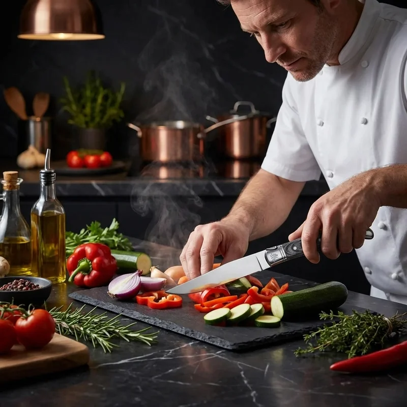 Jean Dubost — Laguiole Table Knife Stainless Steel Mineral Handle - 5