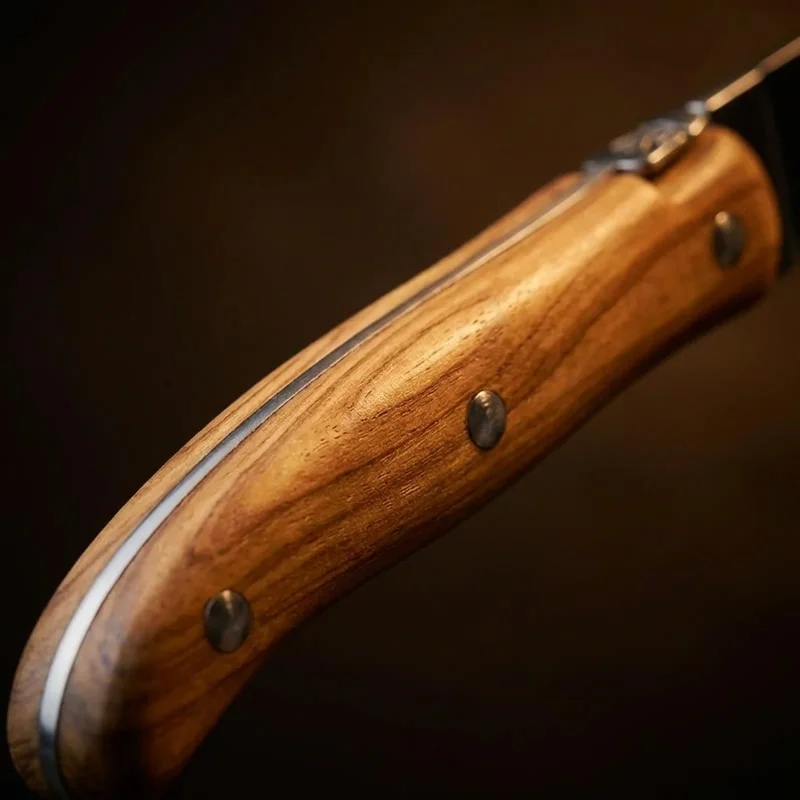 Laguiole en Aubrac — Premium Table Knife Sandvik Steel Olive Wood Handle - 3