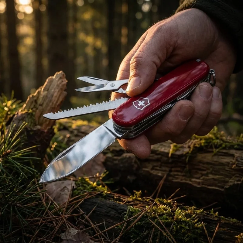 Victorinox Huntsman — Swiss Army Knife 15-Function Red Cellidor Handle - 5