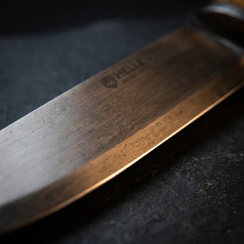 Helle Viking — Hand-Forged Carbon Steel Nordic Knife Curly Birch Handle - 2