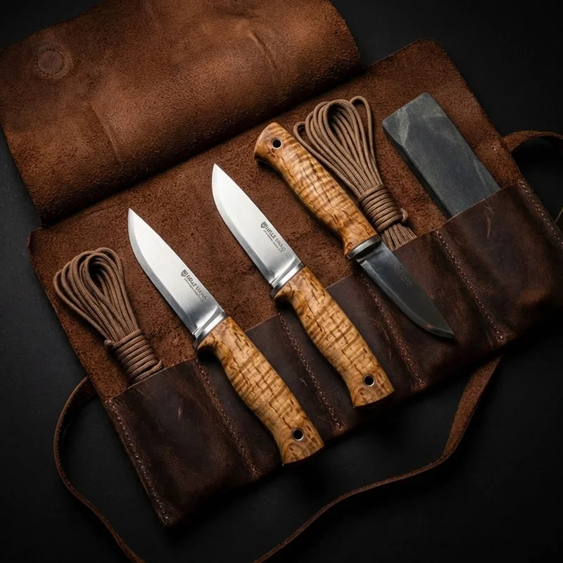 Helle Viking — Hand-Forged Carbon Steel Nordic Knife Curly Birch Handle - 6