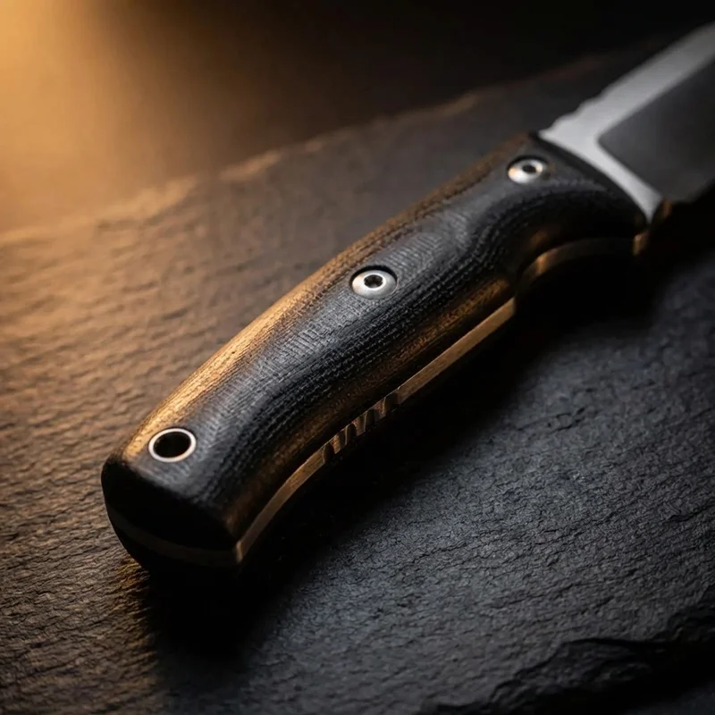 TOPS — Viking Tactics Seax 1095 Carbon Steel Black Micarta Handle - 3